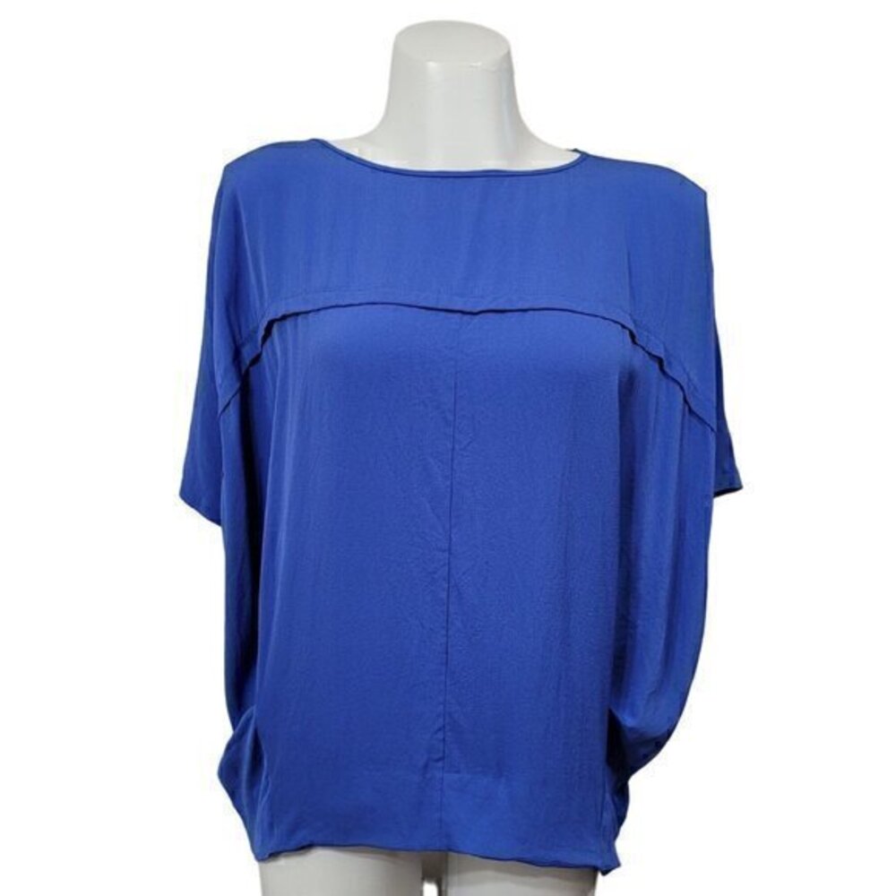 Diane von Furstenberg Landy Silk Top Blouse L - Picture 2 of 8